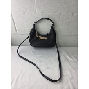 Juicy Couture Coho Charmed Black Liquorice Crossbody Mini Shoulder Bag‎ Gold